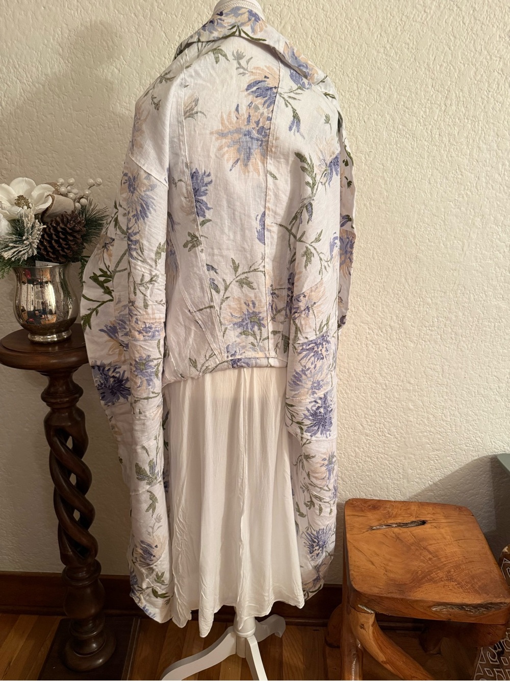 Reformation Anatolia Corset Tank & A-Line Midi Skirt linen Set white floral sz 4 - Picture 6 of 16